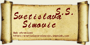 Svetislava Simović vizit kartica